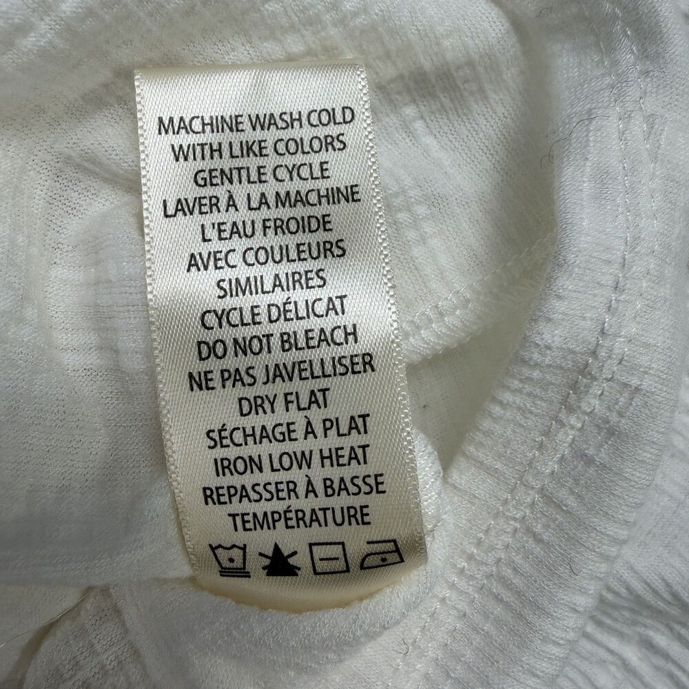 NEW White Tie Front Top Max Studio Small Cottagecore Boho Crochet Lace‎ Gauze - Picture 8 of 10